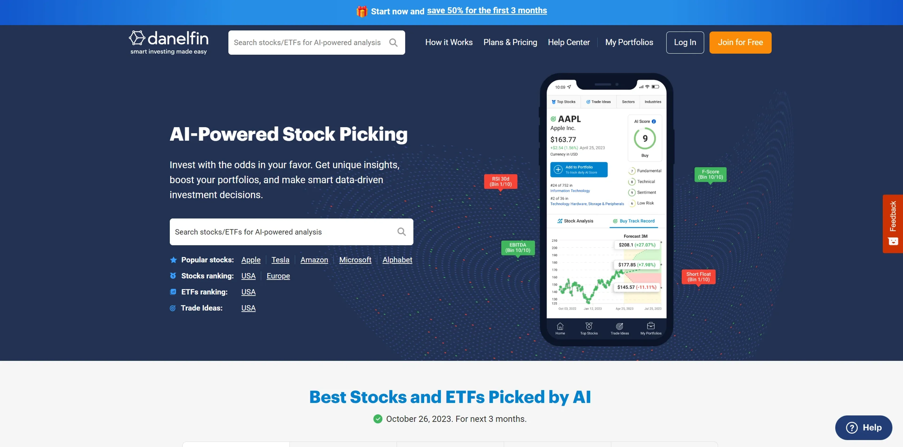 Danelfin product screenshot
