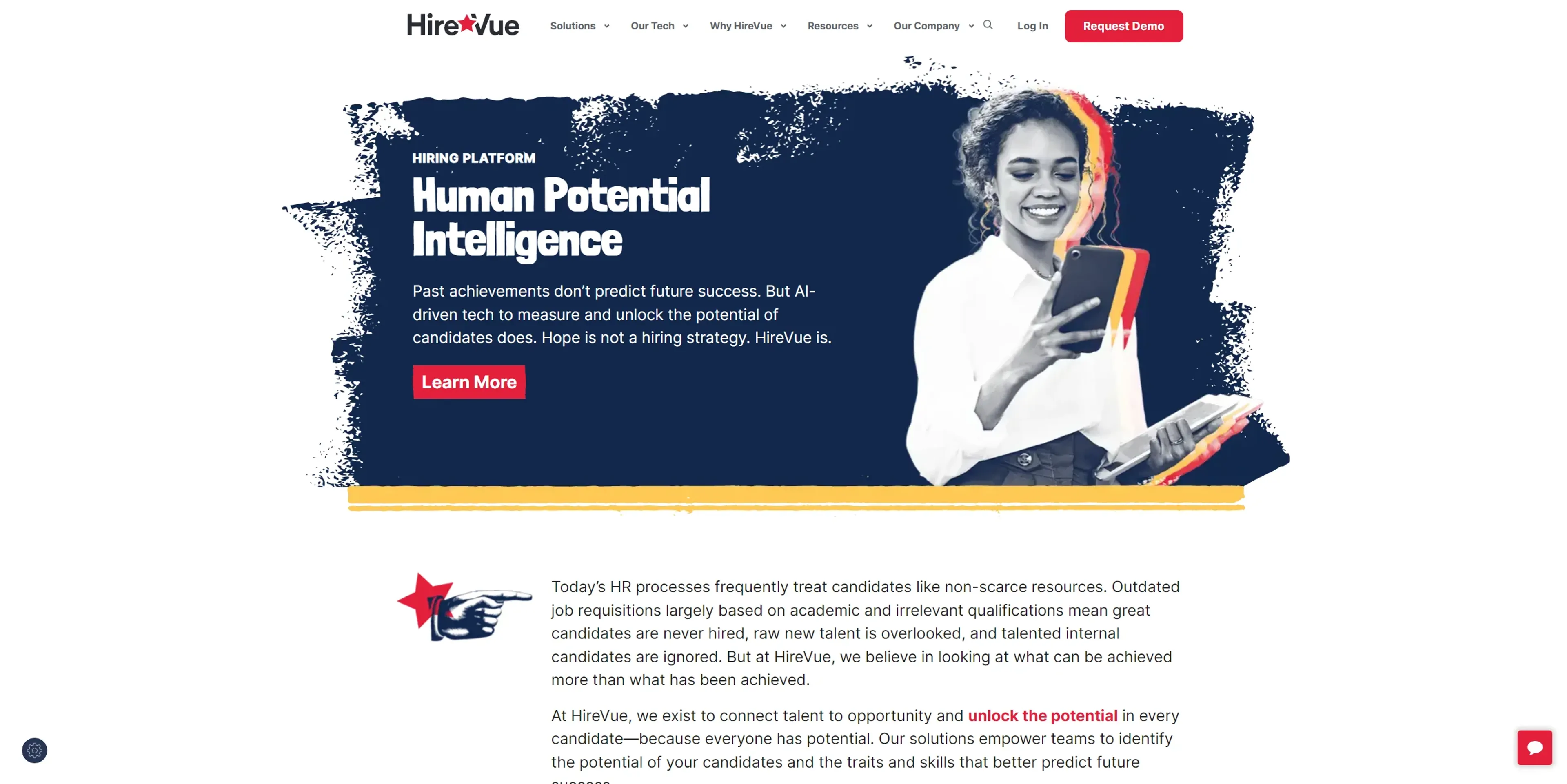 Hirevue product screenshot