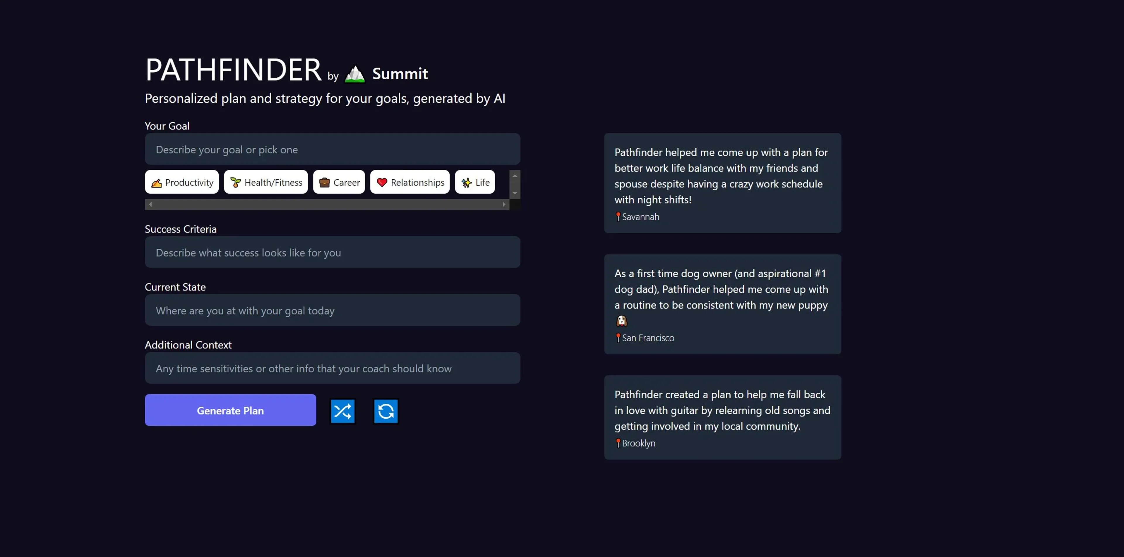 Pathfinder product screenshot
