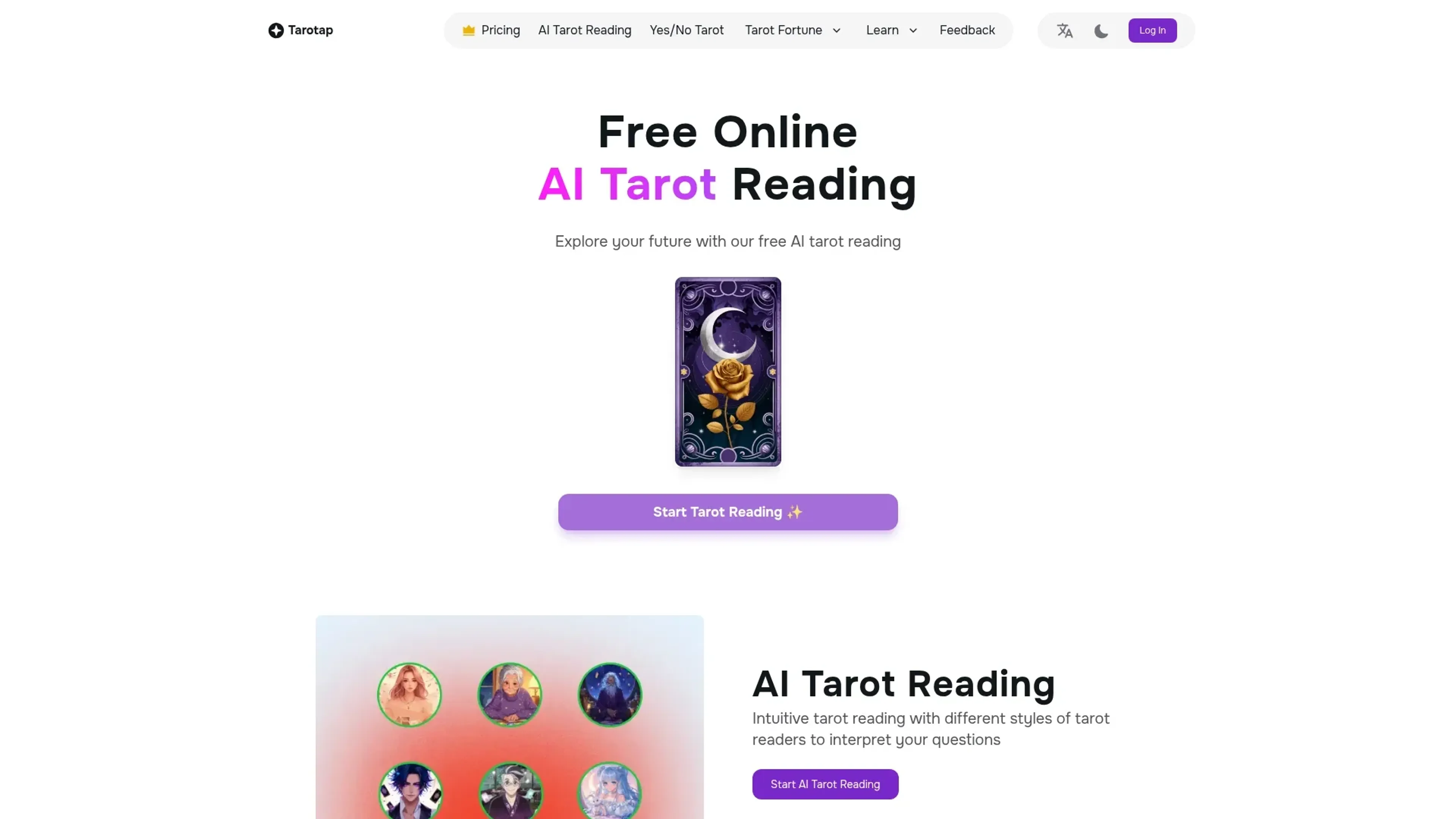 Tarotap product screenshot
