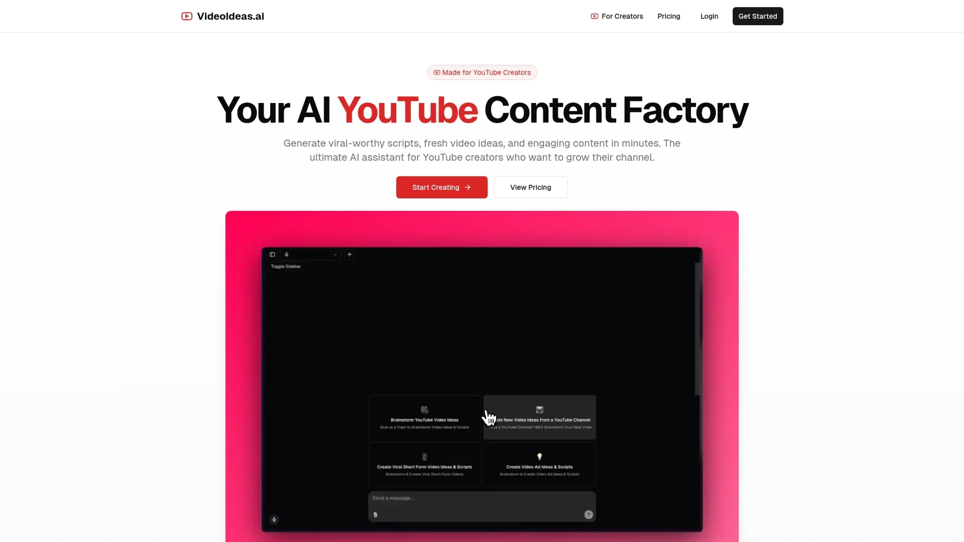 VideoIdeas.ai product screenshot